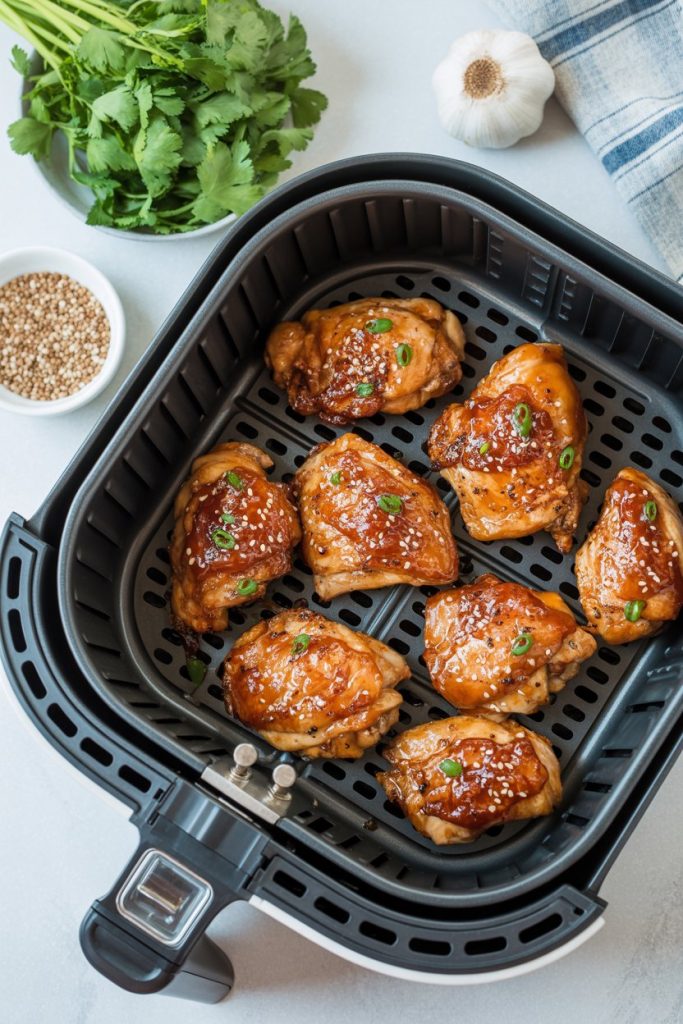 Air Fryer Korean Soy Garlic Chicken Thighs