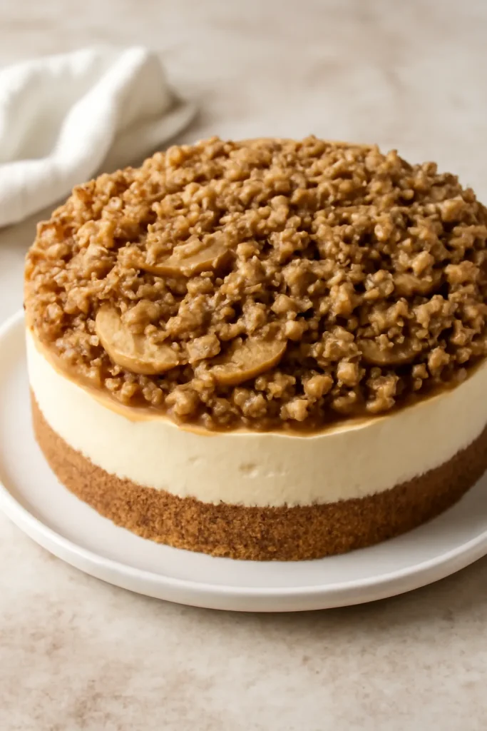 Apple Crisp Cheesecake