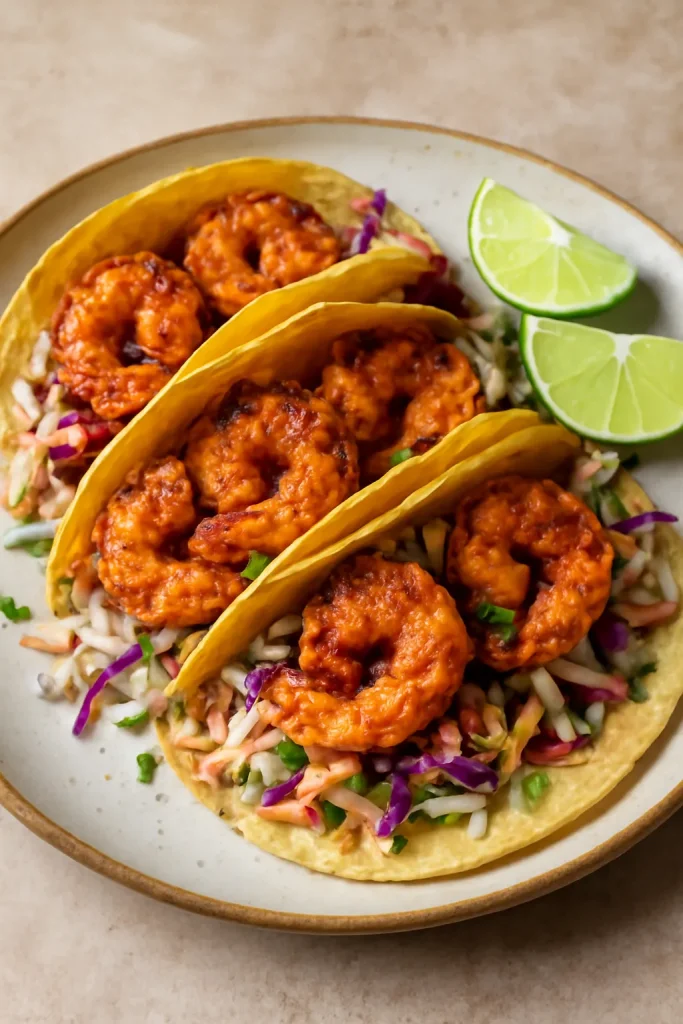 Blackened Shrimp Tacos with Slaw
