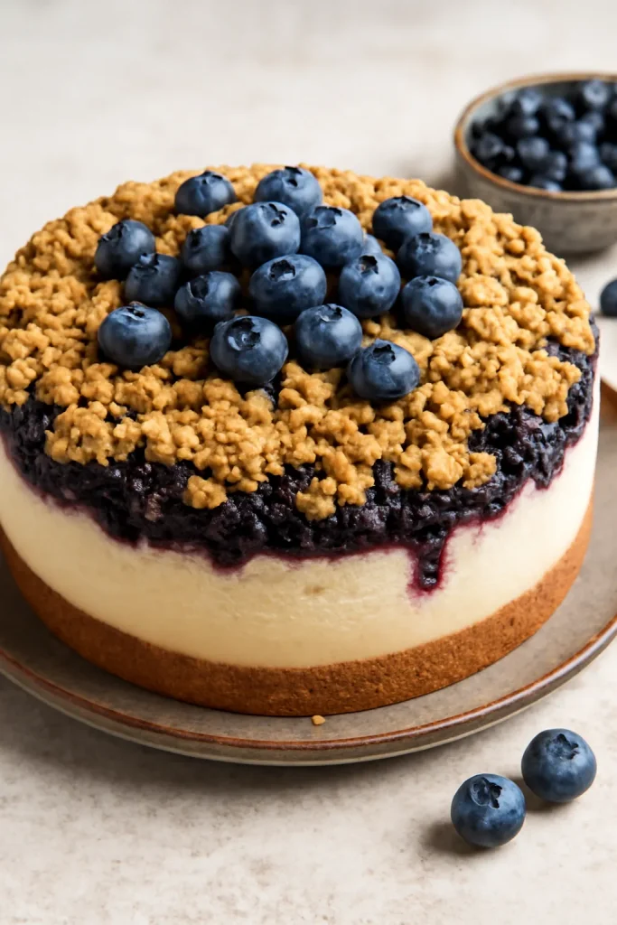 Blueberry Crumble Cheesecake
