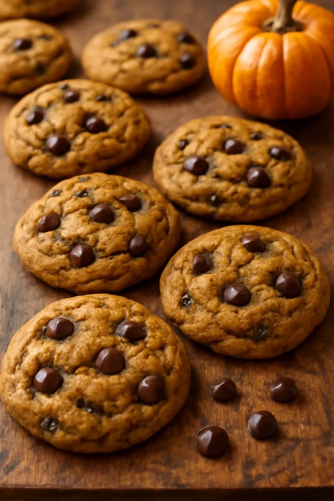 Brown Butter Pumpkin Chocolate Chip Cookies