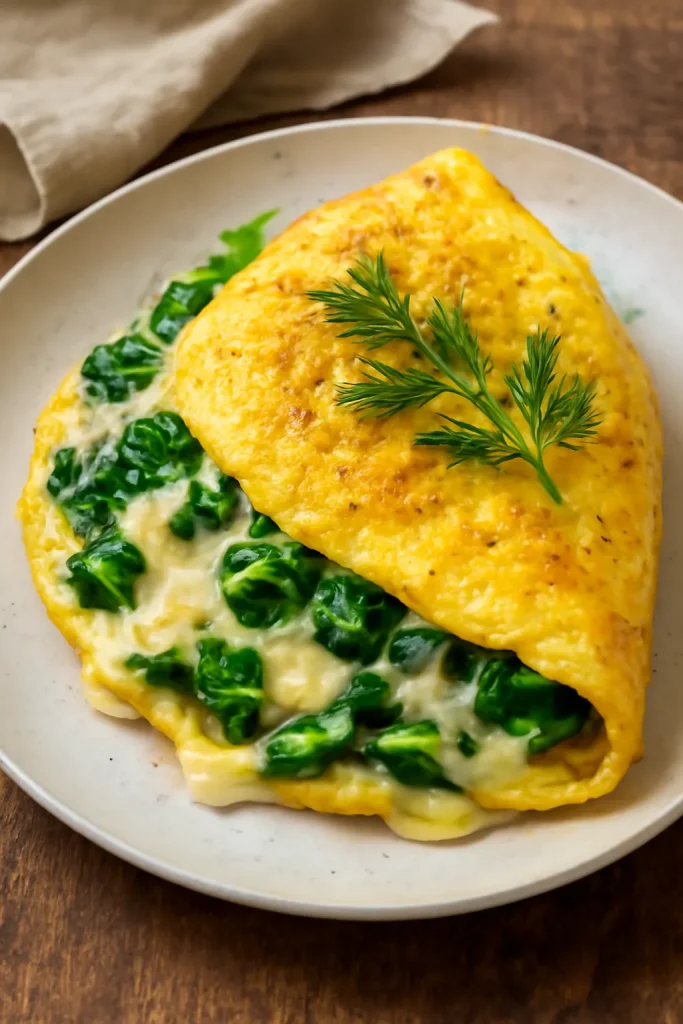 Cheesy Spinach Omelette