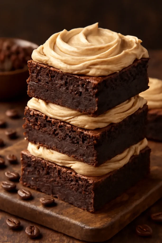 Coffee Brownies with Mocha Frosting