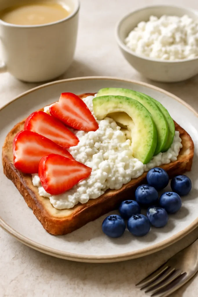 Cottage Cheese Breakfast Toast