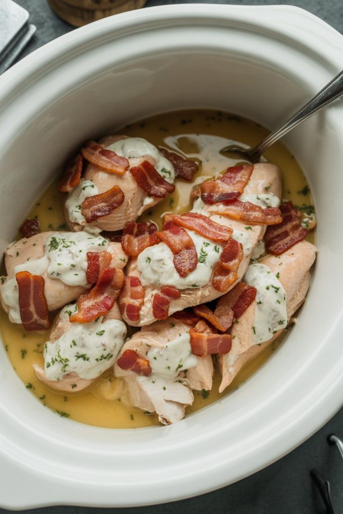 Crockpot Chicken Delight with Bacon and Ranch
