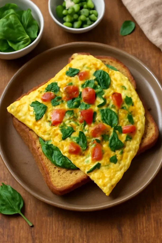 Easy Healthy Bread Omelette Toast