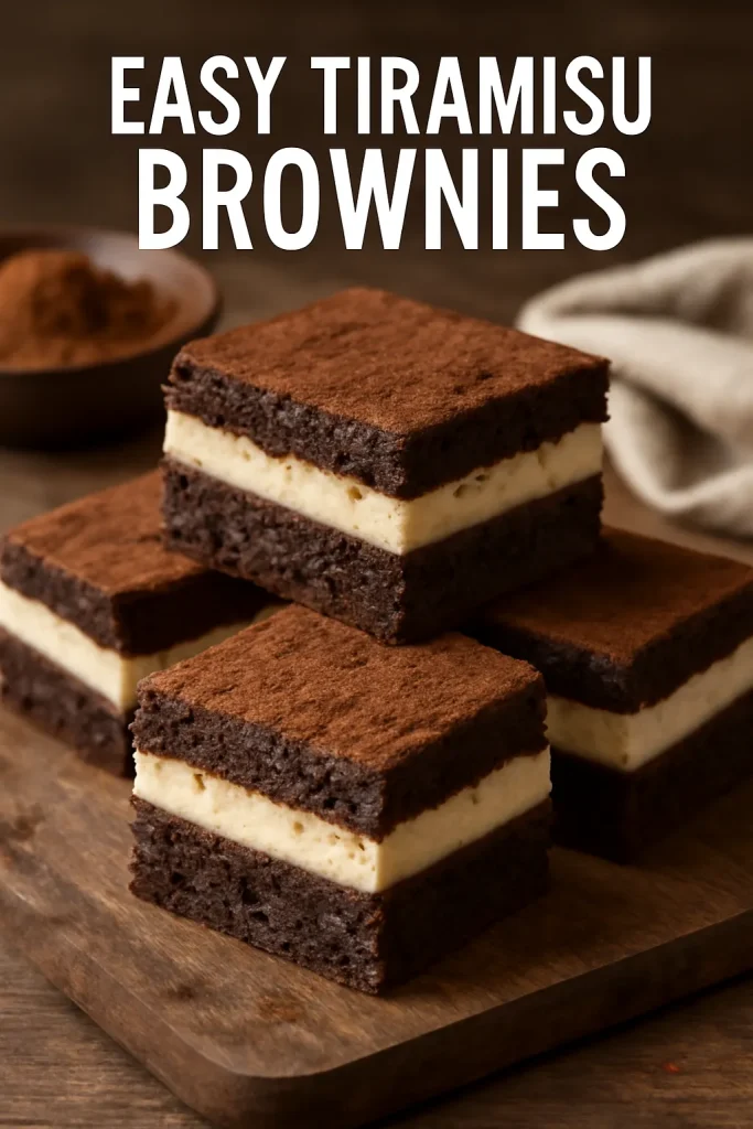 Easy Tiramisu Brownies
