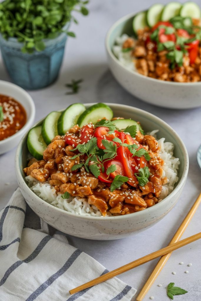 Firecracker Ground Chicken Bowl