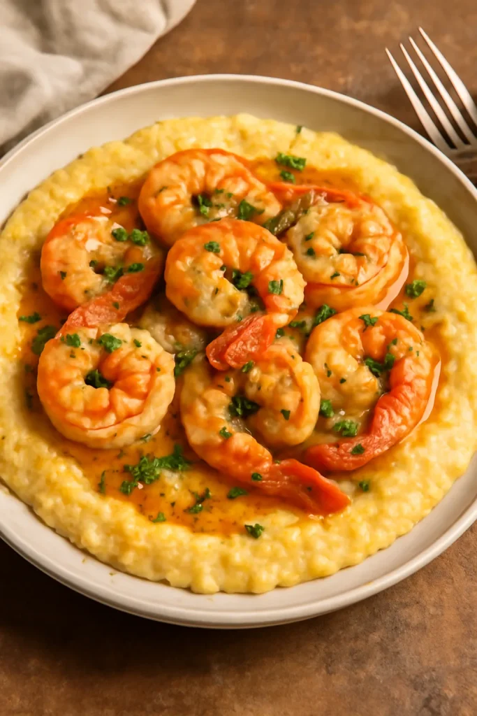 Garlic Butter Shrimp and Grits