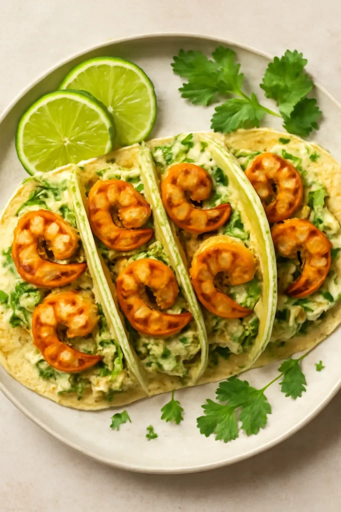 Grilled Shrimp Tacos with Cilantro Lime Slaw