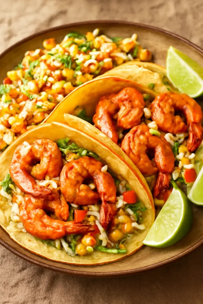 Grilled Shrimp Tacos with Mexican Street Corn