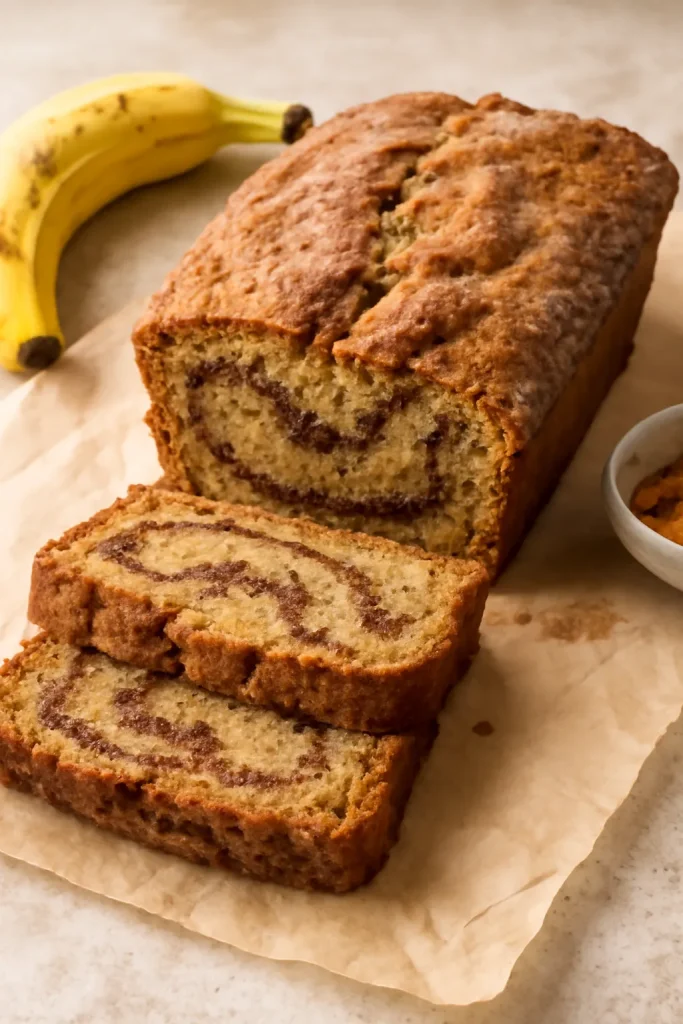 Homemade Cinnamon Swirl Banana Bread