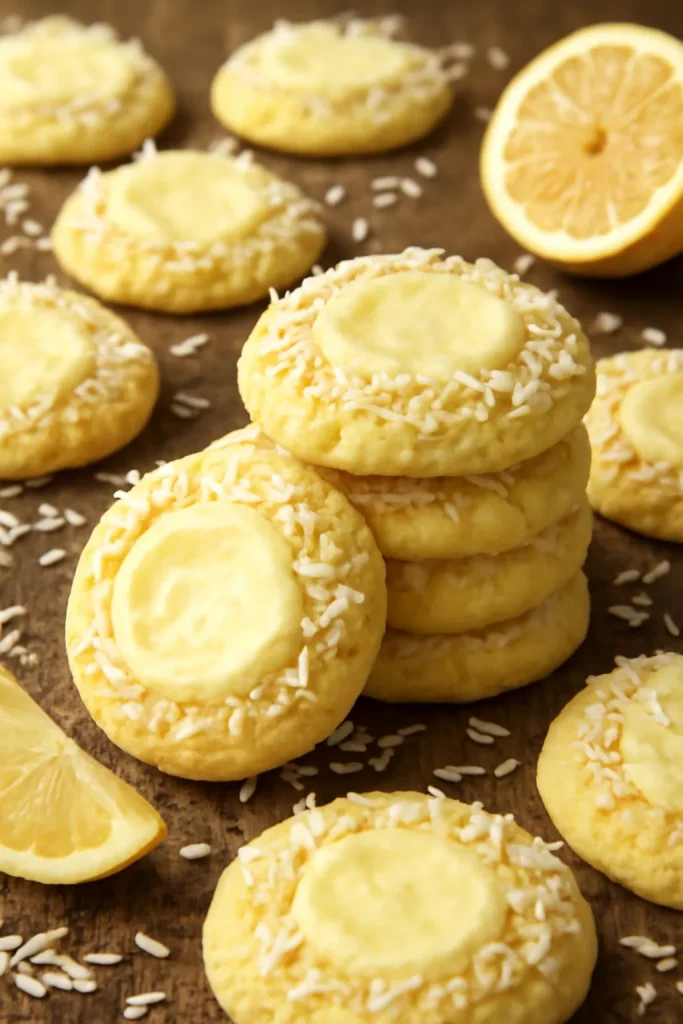 Lemon Coconut Cheesecake Cookies