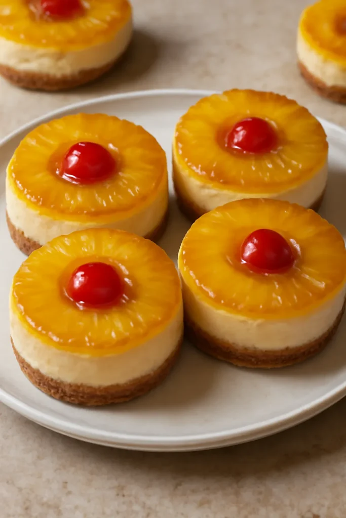 Mini Pineapple Upside-Down Cheesecakes