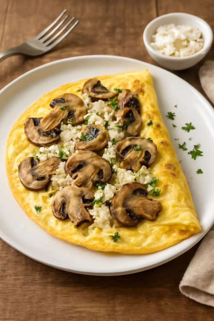 Mushroom and Cheese Omelette