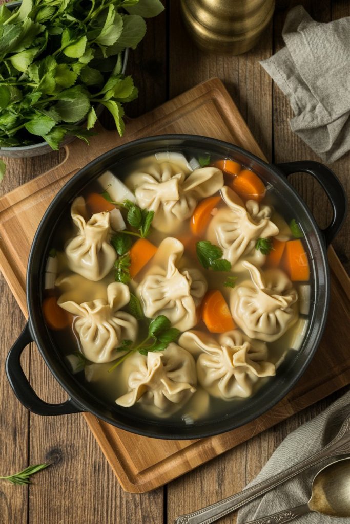 One Pot Chicken Dumpling Soup