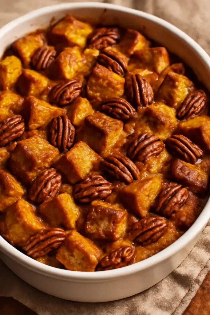 Pumpkin Pecan Bread Pudding