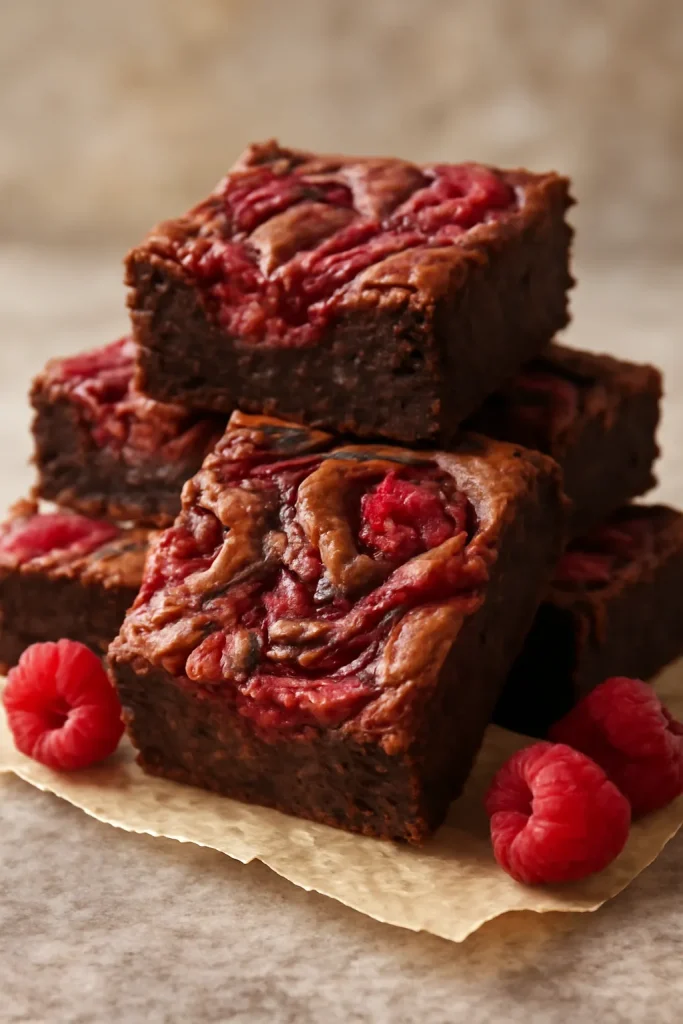 Raspberry Swirl Brownies