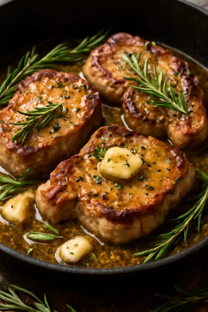 Rosemary Garlic Butter Pork Chops