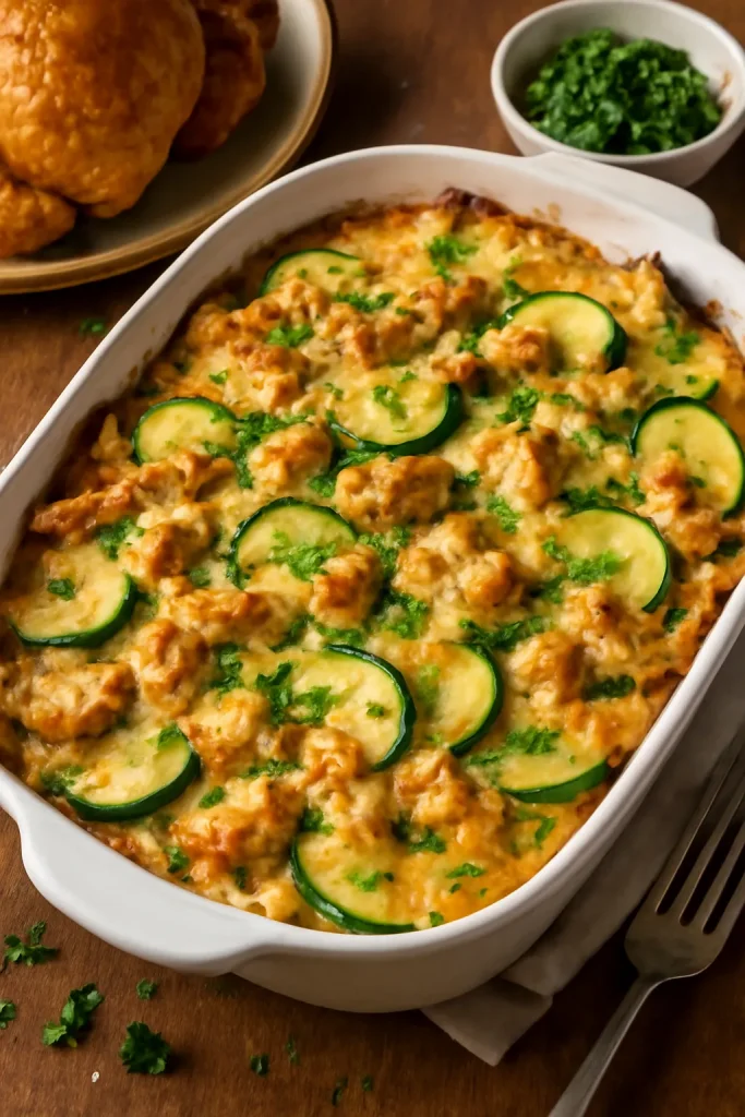 Rotisserie Chicken Zucchini Casserole