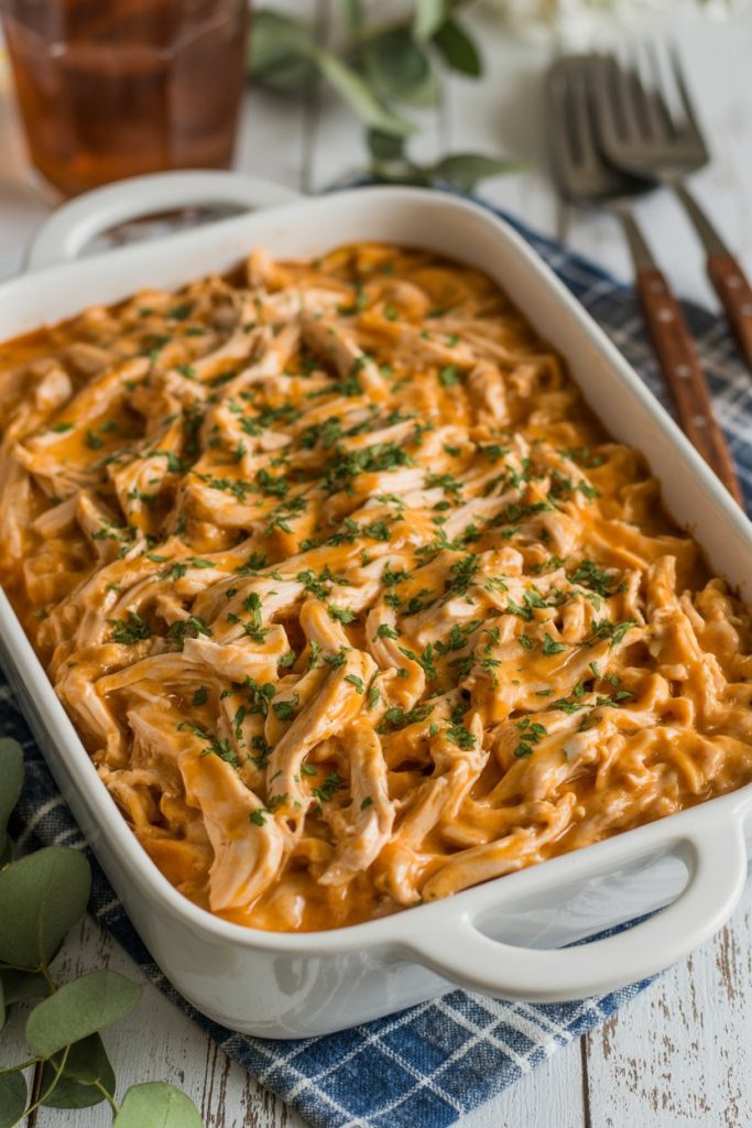 Shredded Barbecue Chicken Casserole