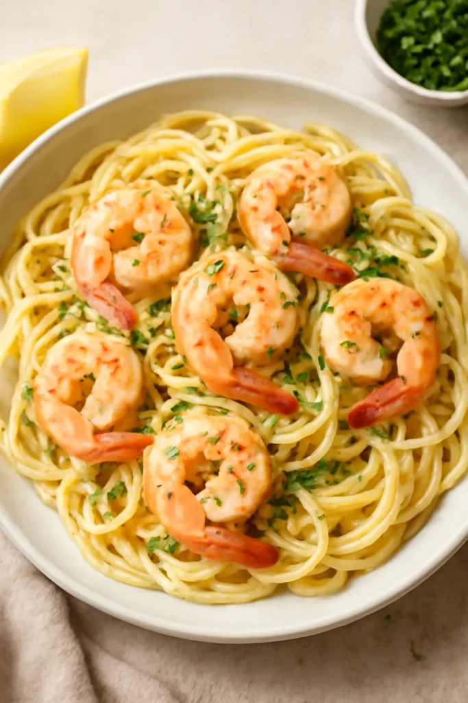 Shrimp Scampi Pasta Without Wine