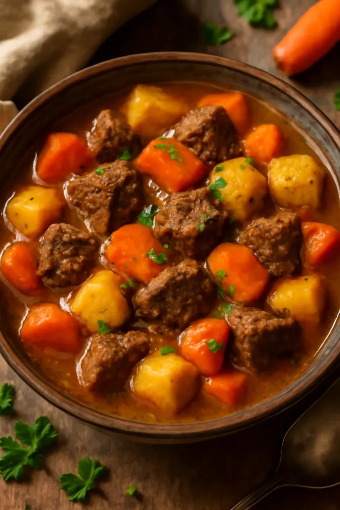 beef stew with carrots and potatoes