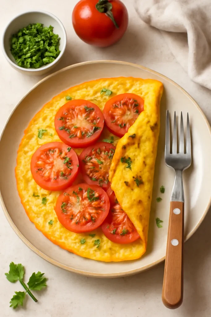 easy tomato omelette